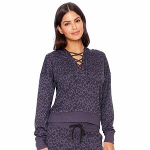 Jessica Simpson Gray Leopard Print Hoodie